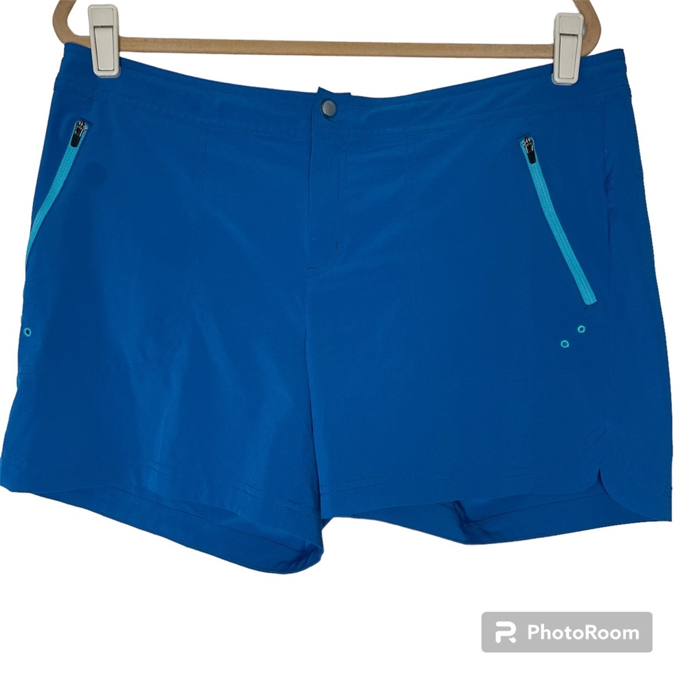 Title Nine Rogue Shorts 5" Nimblene Board Beach Blue Plus Size 14